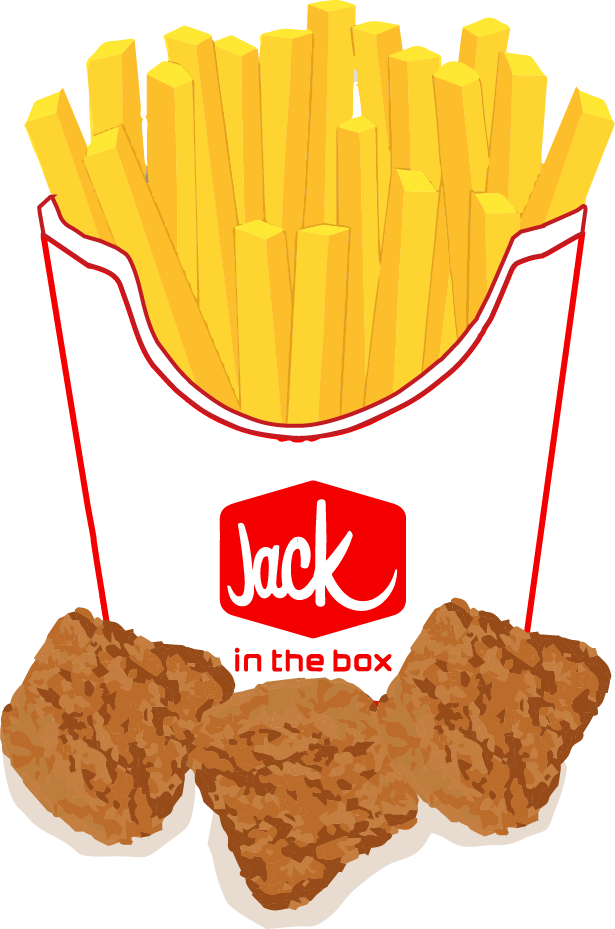 Jack in the Box Chicken Nuggets and Fires